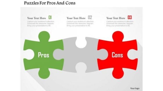 Business Diagram Puzzles For Pros And Cons Presentation Template