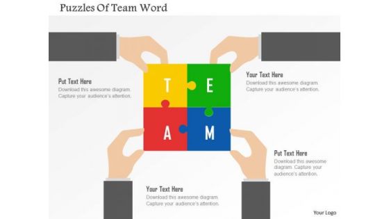 Business Diagram Puzzles Of Team Word Presentation Template