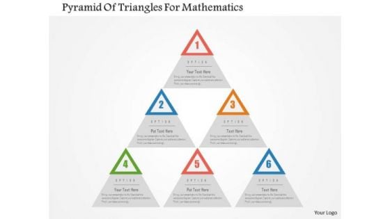 Business Diagram Pyramid Of Triangles For Mathematics Presentation Template