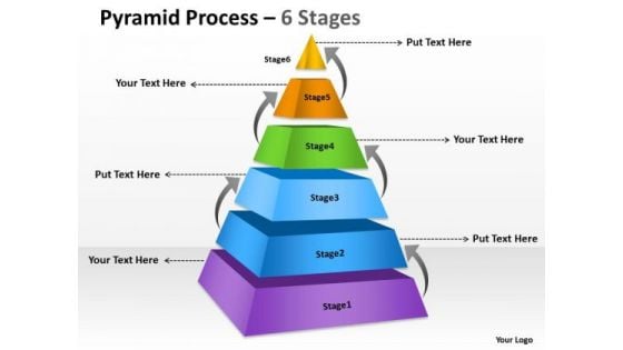 Business Diagram Pyramid Process 6 Stages Of Marketing Mba Models And Frameworks