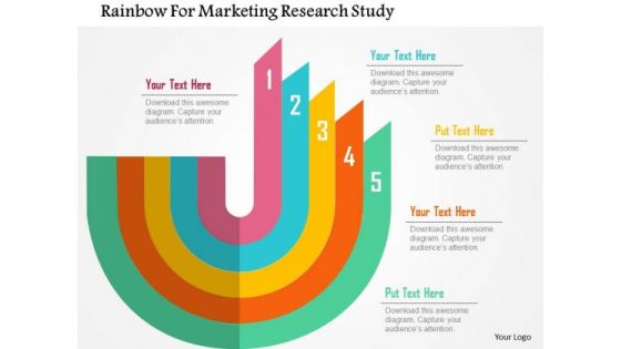 Business Diagram Rainbow For Marketing Research Study Presentation Template