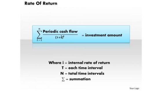 Business Diagram Rate Of Return PowerPoint Ppt Presentation