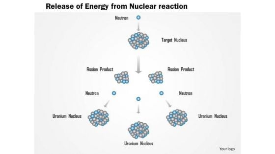 Business Diagram Release Of Energy From Nuclear Reaction Presentation Template