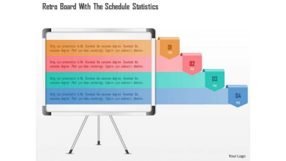 Business Diagram Retro Board With The Schedule Statistics PowerPoint Template