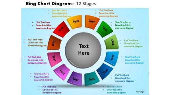 Business Diagram Ring Chart Diagram 12 Stages Consulting Diagram