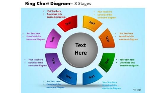 Business Diagram Ring Chart Diagram 8 Stages Sales Diagram