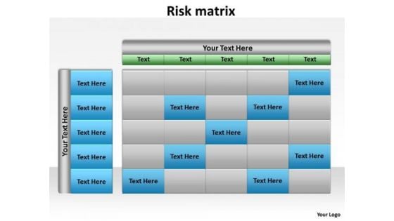 Business Diagram Risk Perfect Matrix Diagram Strategic Management
