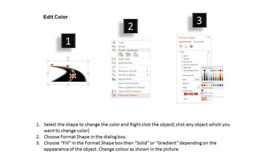 Business Diagram Road With Flags Road Mapping Presentation Template Slide03