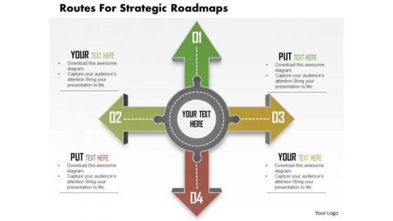 Business Diagram Routes For Strategic Roadmaps Presentation Template