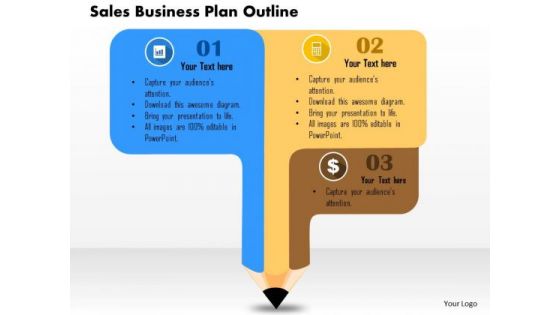 Business Diagram Sales Business Plan Outline Presentation Template