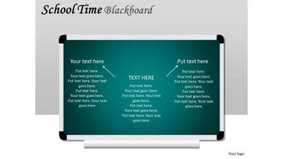 Business Diagram School Time Blackboard Sales Diagram