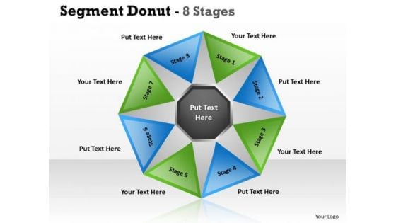 Business Diagram Segment Circular Donut 8 Stages Sales Diagram