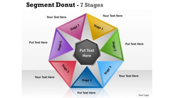 Business Diagram Segment Templates Donut 7 Stages Marketing Diagram