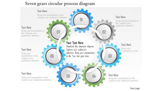 Business Diagram Seven Gears Circular Process Diagram Presentation Template Business Diagram Seven Gears Circular Process Diagram Presentation Template