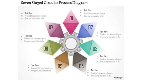 Business Diagram Seven Staged Circular Process Diagram Presentation Template