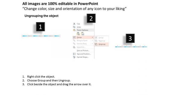 Business Diagram Seven Staged Linear Timeline Diagram Presentation Template