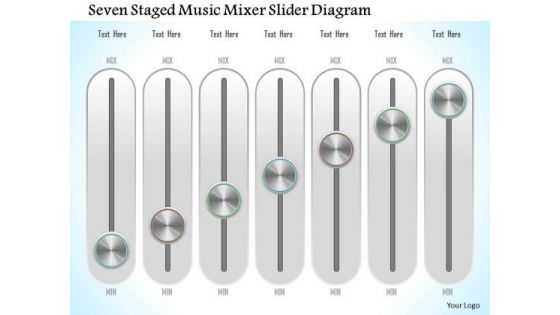 Business Diagram Seven Staged Music Mixer Slider Diagram Presentation Template Business Diagram Seven Staged Music Mixer Slider Diagram Presentation Template