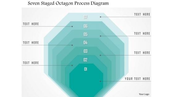 Business Diagram Seven Staged Octagon Process Diagram Presentation Template