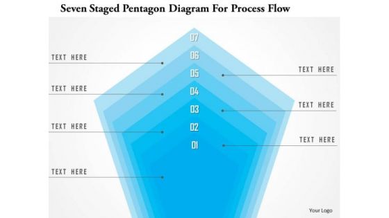 Business Diagram Seven Staged Pentagon Diagram For Process Flow Presentation Template