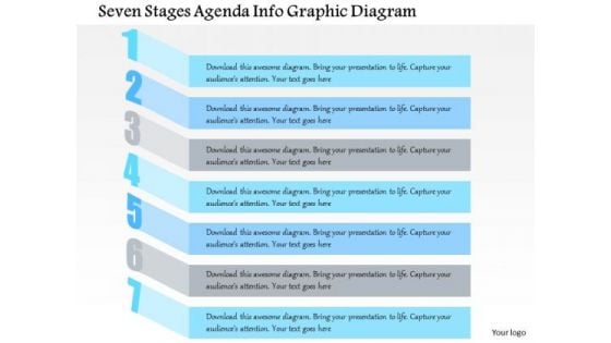 Business Diagram Seven Stages Agenda Info Graphic Diagram Presentation Template