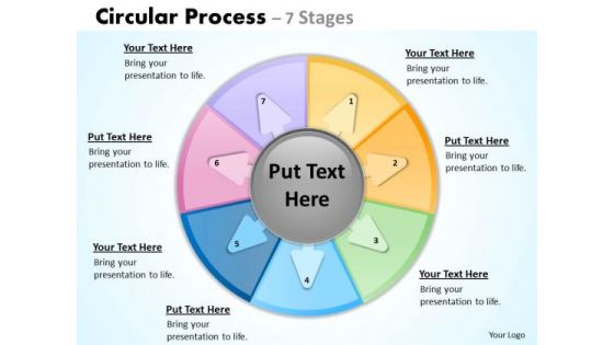 Business Diagram Seven Stages Business Process Models Analysts Sales Diagram