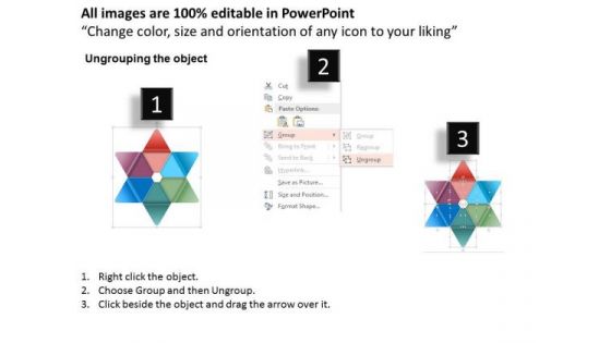 Business Diagram Six Staged Colored Star Icon Diagram PowerPoint Template