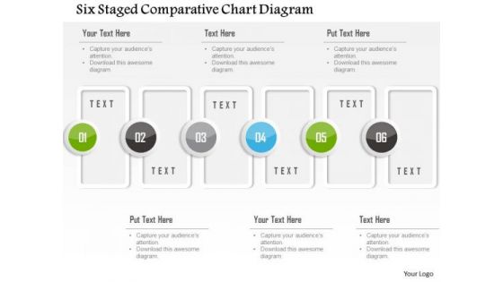 Business Diagram Six Staged Comparative Chart Diagram Presentation Template