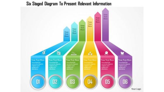 Business Diagram Six Staged Diagram To Present Relevant Information Presentation Template