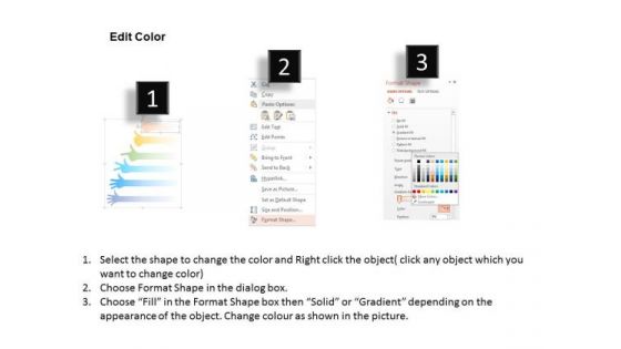 Business Diagram Six Staged Hand Icons Text Boxes For Business Apps Presentation Template