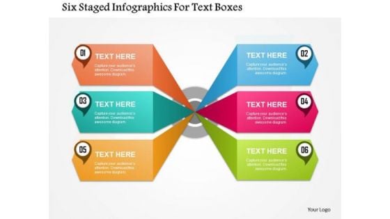 Business Diagram Six Staged Infographics For Text Boxes Presentation Template