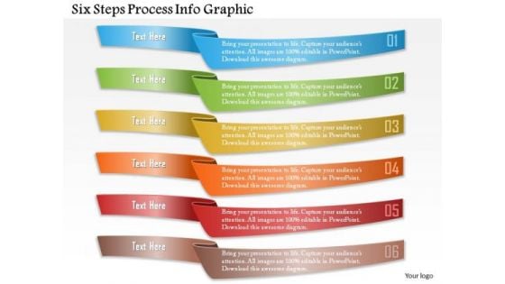 Business Diagram Six Steps Process Info Graphic Presentation Template