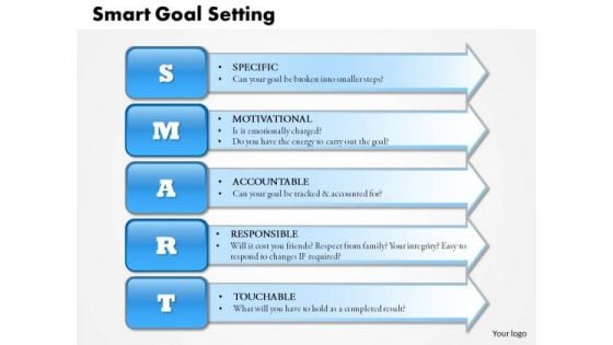 Business Diagram Smart Goal Setting PowerPoint Ppt Presentation