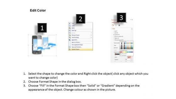 Business Diagram Smartphone Icon With Blank Screens To Show Different Use Cases Ppt Slide