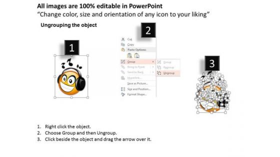 Business Diagram Smiley Face Icons Presentation Template