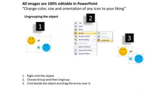 Business Diagram Smiley Icons For Different Moods Presentation Template