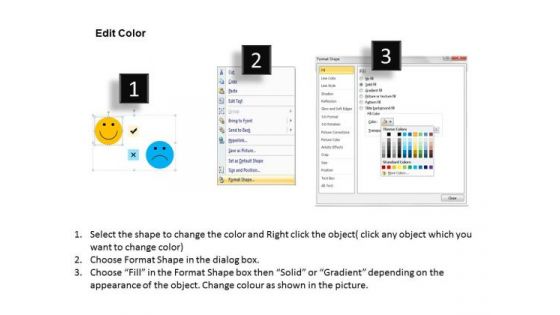 Business Diagram Smiley Icons For Different Moods Presentation Template