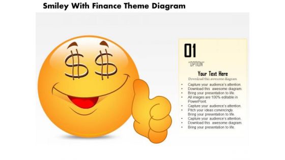 Business Diagram Smiley With Finance Theme Diagram PowerPoint Ppt Presentation