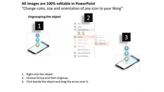 Business Diagram Social Media And Big Data Icons In Iphone Ppt Slide