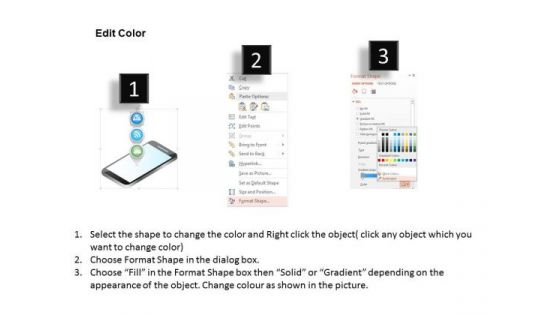 Business Diagram Social Media And Big Data Icons In Iphone Ppt Slide