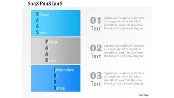 Business Diagram Software As A Service Platform Infrastructure Saas Pass Iaas Presentation Template