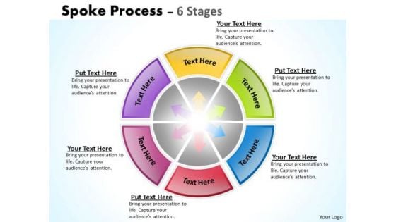 Business Diagram Spoke Process 6 Stages Marketing Diagram