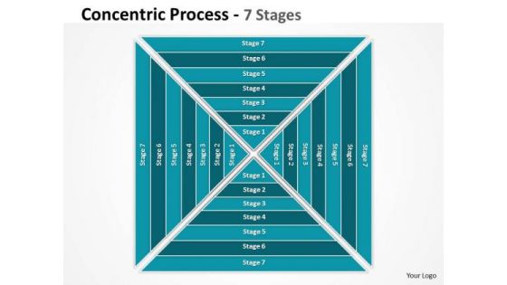 Business Diagram Sqare Concentric Process With 7 Stages Strategy Diagram