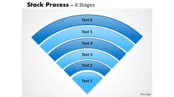Business Diagram Stack Process 6 Triangle Shape Business Framework Model