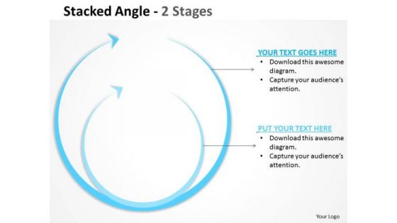 Business Diagram Stacked Round Angle 3 Strategic Management
