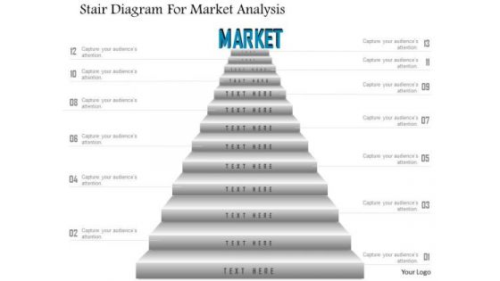 Business Diagram Stair Diagram For Market Analysis Presentation Template