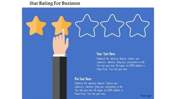 Business Diagram Star Rating For Business Presentation Template