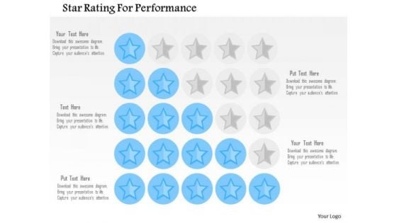 Business Diagram Star Rating For Performance Presentation Template