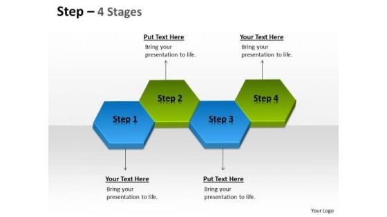 Business Diagram Step 4 Stages 4 Sales Diagram