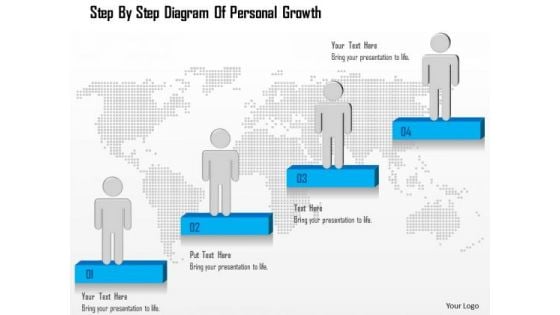 Business Diagram Step By Step Diagram Of Personal Growth Presentation Template