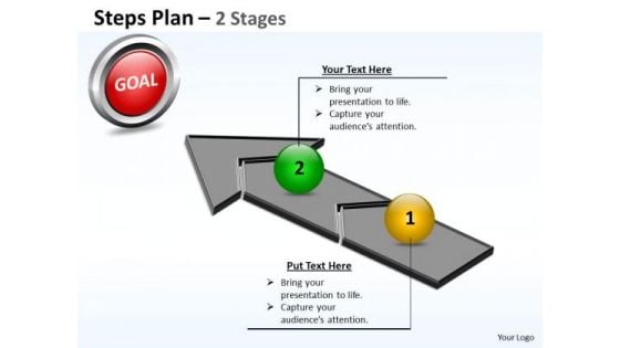 Business Diagram Steps Plan 2 Stages Style 4